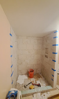 Tile Shower Installation In Progress