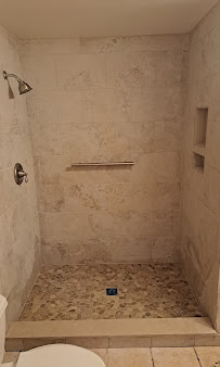 Travertine Walk-In Shower Build